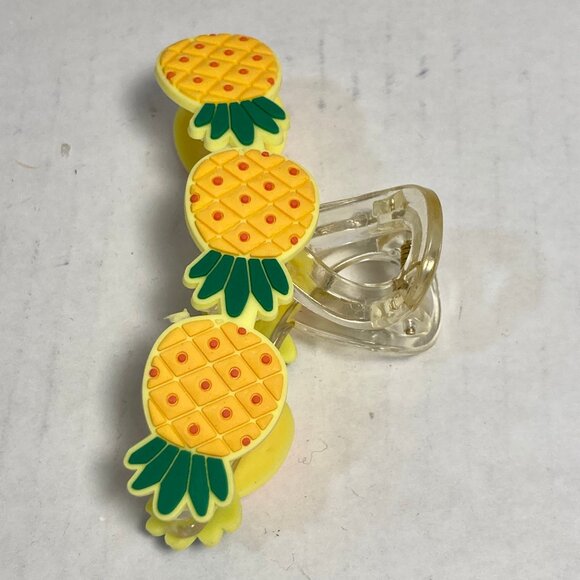 Pineapple Hair Claw Clip Large Long Hair Tropical Fruit Island Summer Yellow - Picture 9 of 13